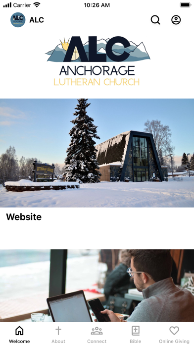 Anchorage Lutheran Church Screenshot
