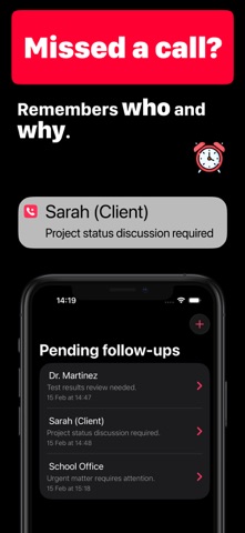 Never forget a call: CallBack screenshot