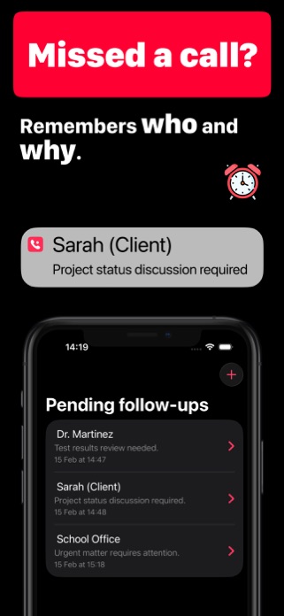 Call Back: Reminders & Notes Screenshot 1 of 5