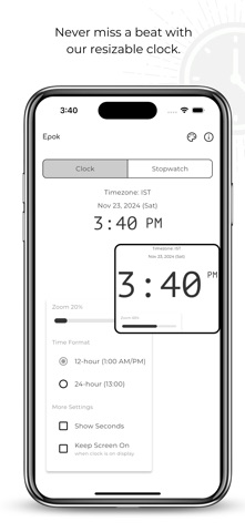 Epok: Resizable Clock & More Screenshot 2 of 4