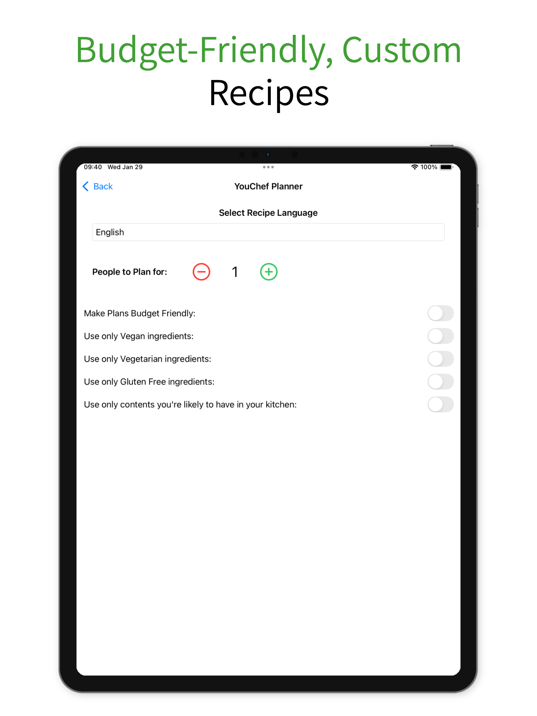 YouChef Planner