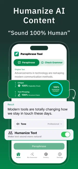 Paraphrase: Rephrase Text Tool screenshot 2