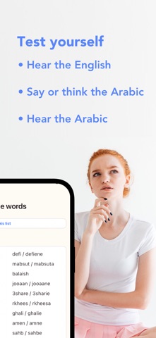 Arabic vocabulary playlists screenshot