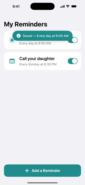 Remba: Simple Reminders screenshot 1