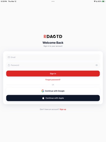RDACTD iPad screenshot