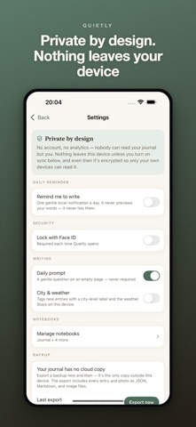 Quietly: Private Journal Screenshot 6 of 6