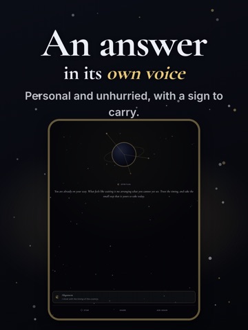 Dear Cosmos: Spiritual Guide iPad screenshot