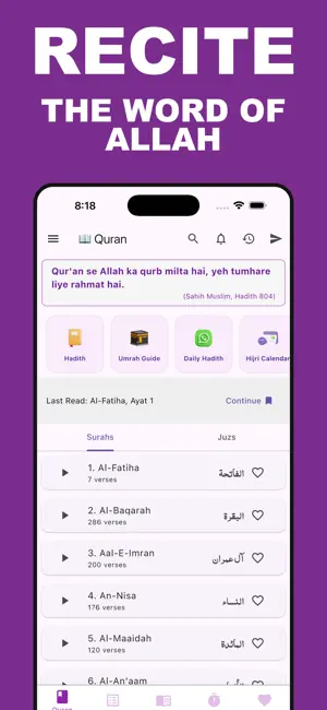 Iqra - Quran Hadith Duas Adhan screenshot 1