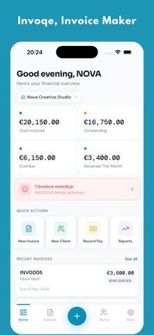 Invoqe - Invoice Maker iPhone screenshot