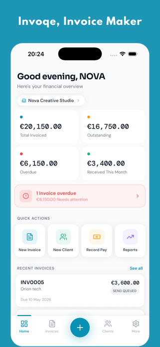 Invoqe - Invoice Maker Screenshot 1 of 8