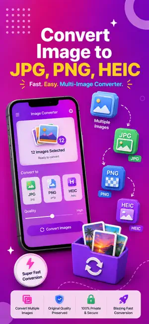 Convert Image to JPG,PNG,HEIC screenshot 1