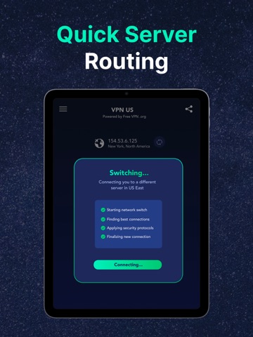 VPN US using Free VPN .org™ iPad screenshot