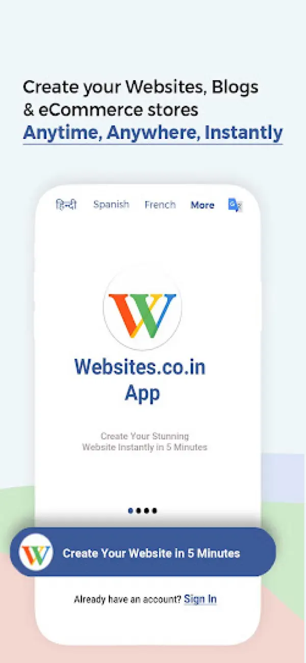Screenshot #1 pour Instant Website Builder