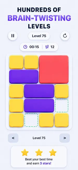 Slide Block Escape Puzzle screenshot 2