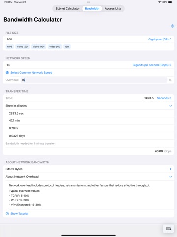 IP Workbench iPad screenshot