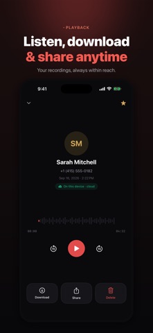 Auto Call Recorder: Calls iPhone screenshot