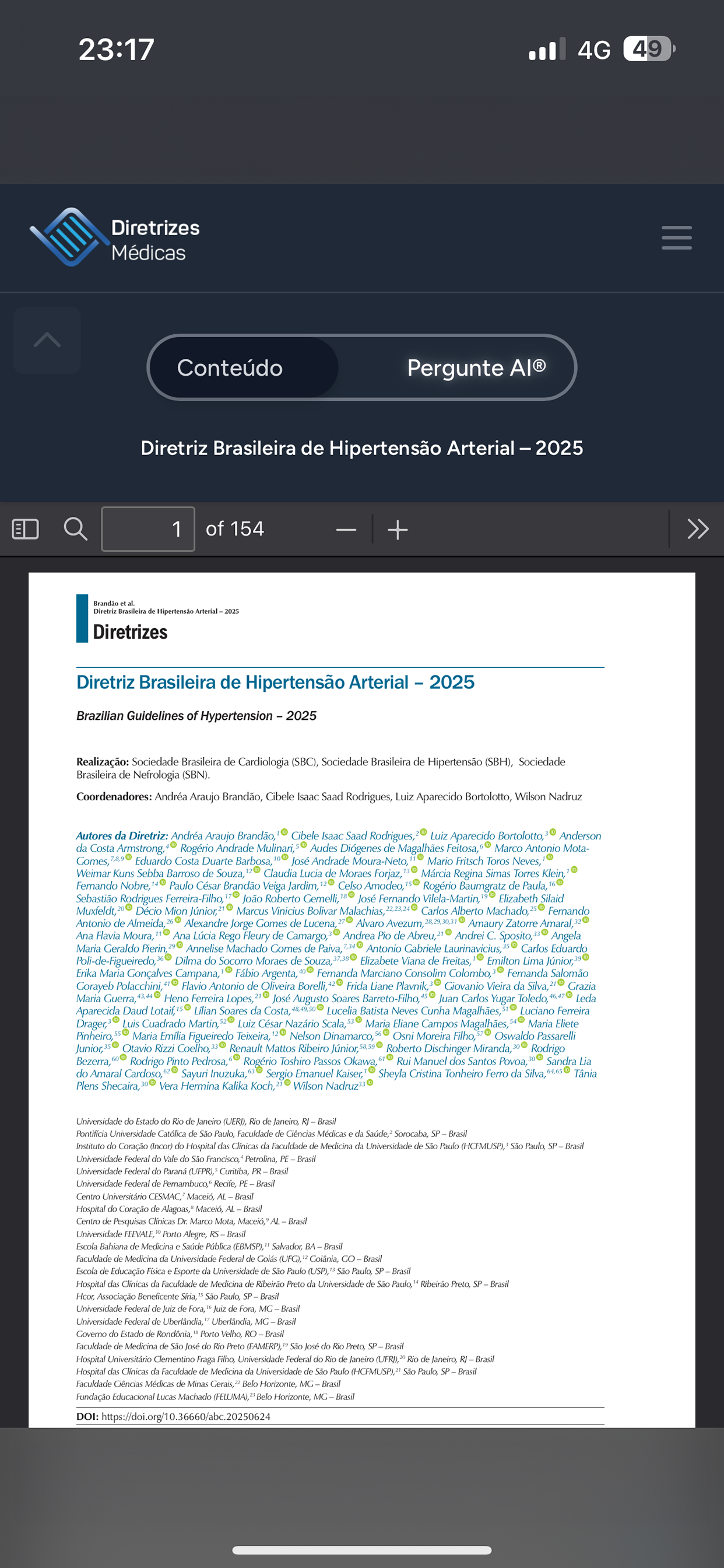 Diretrizes da Cardiologia