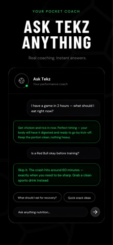 Tekz AI - Football Performance iPhone screenshot