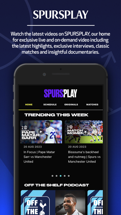 Official Spurs + Stadium App Screenshot