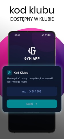 GYM APP iPhone screenshot 1
