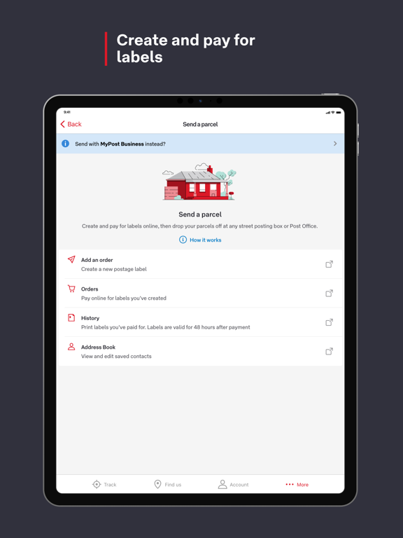 Australia Post iPad screenshot 6 - Business app
