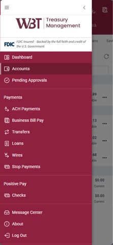Wilson Bank & Trust Treasury screenshot