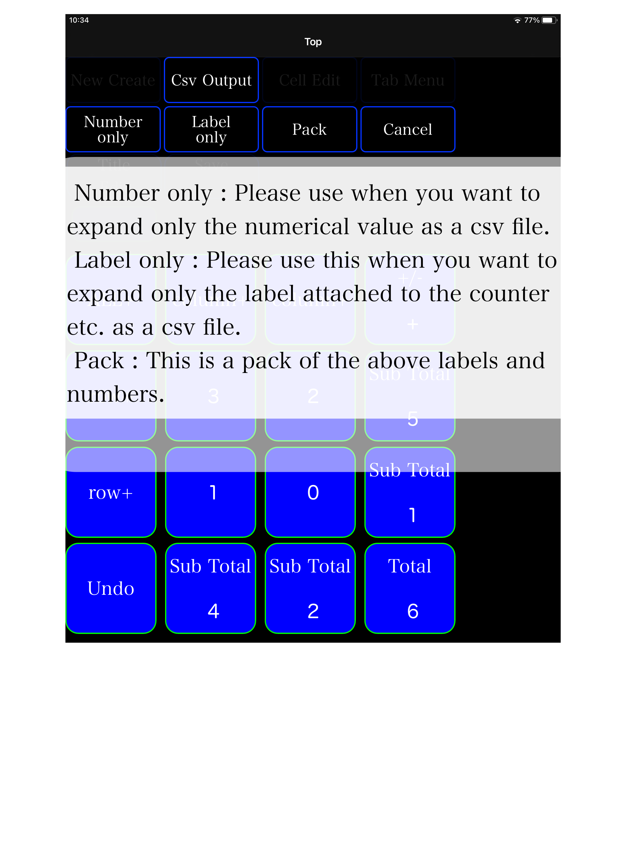Counter Sheet