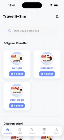 TRAVEL E-Sim screenshot