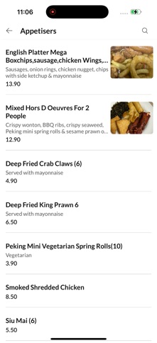 Number 57 Orient Takeaway iPhone screenshot