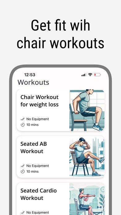 Chair workout for men Screenshot