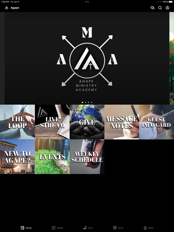 Agape Baptist Scottsboro iPad screenshot 1 - Education app