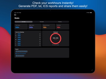 ShiftLens Calendar iPad screenshot