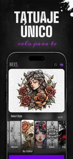 Captura de pantalla de Next Ink: AI Tattoo Design en iPhone 6