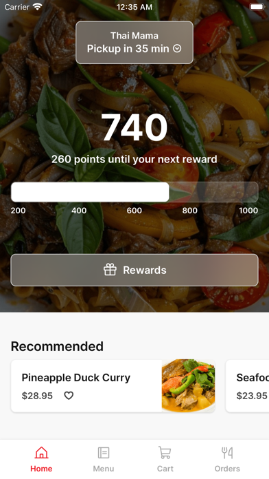Thai Kitchen To Go iPhone screenshot 1 - Food & Drink app