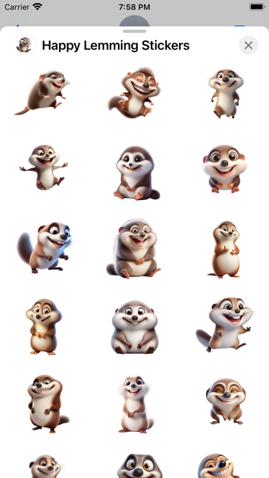 Screenshot #2 pour Happy Lemming Stickers