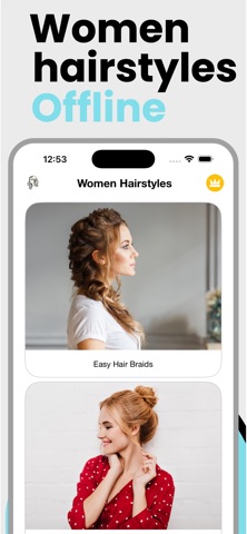 Hairstyles for Women - Offline iPhone screenshot