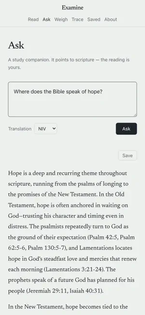 Examine: Scripture screenshot 2