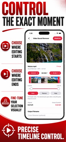 Video Sound Remover Pro iPhone screenshot