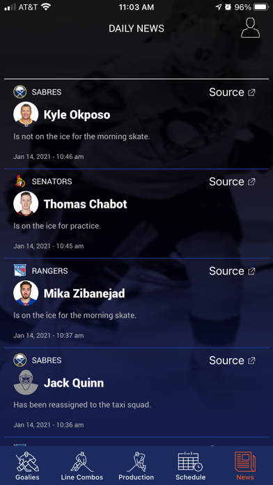 Left Wing Lock Fantasy Hockey Screenshot