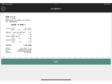 Solo mobilna fiskalna iPad screenshot