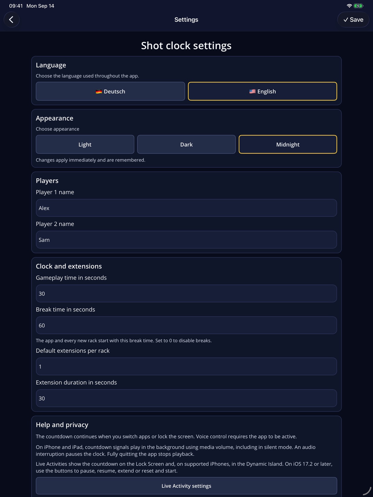 Screenshot 8 of Shot Clock – Billiards Timer