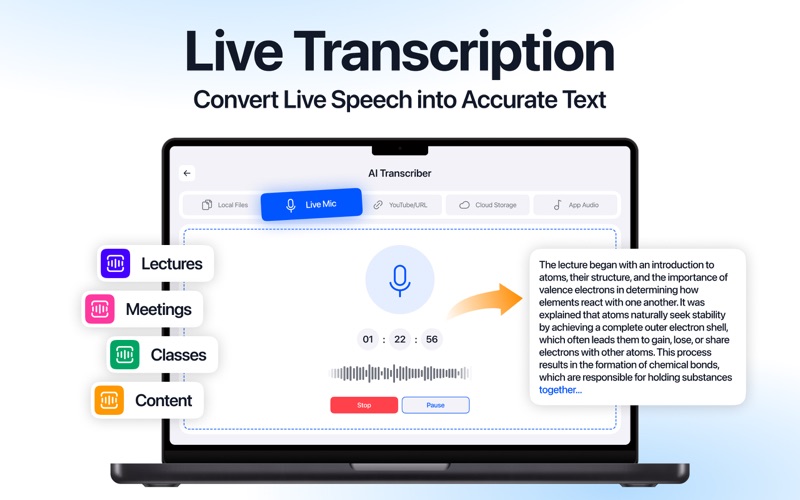 Transcribe AI: Meeting Minutes iPhone screenshot