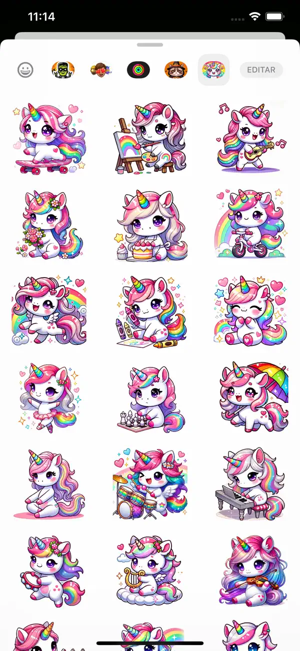 Screenshot #3 pour Happy Rainbow Unicorn Stickers