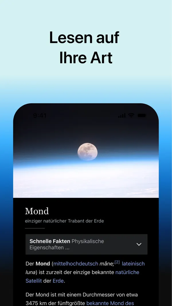 Wikipedia iPhone App Screenshot 5 – Nachschlagewerke