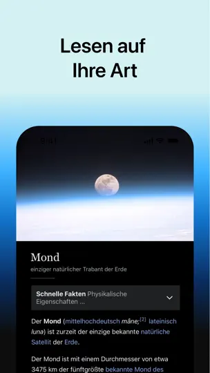 Screenshot von Wikipedia auf dem iPhone 5