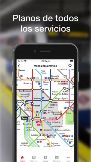 Captura de pantalla de Transporte Madrid Y TTP en iPhone 5