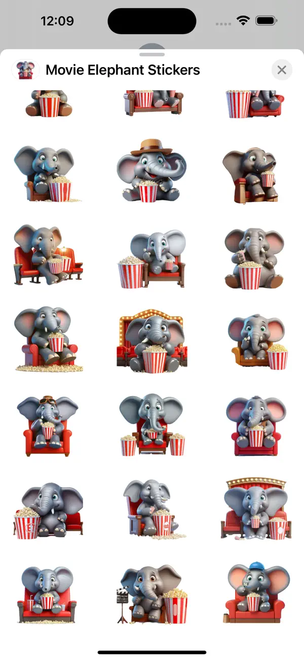 Screenshot #3 pour Movie Elephant Stickers