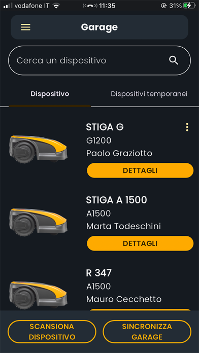 Stiga Service Screenshot