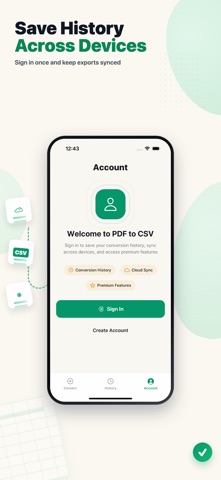PDF to CSV Converter iPhone screenshot