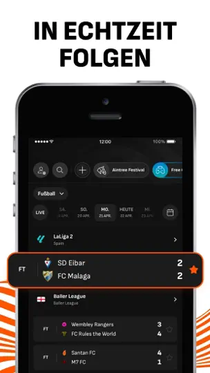 Screenshot von LiveScore Live-Sportergebnisse auf dem iPhone 4